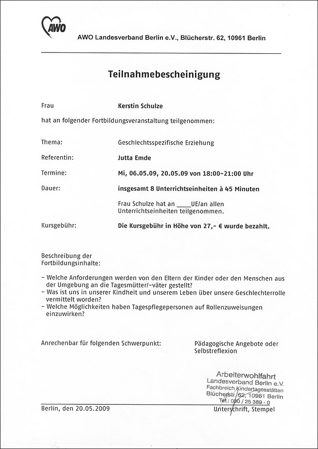 Tagesmutter in Wilmersdorf