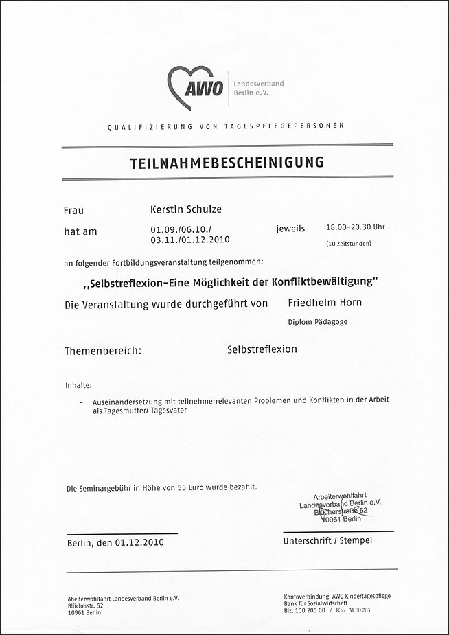 Tagesmutter in Wilmersdorf